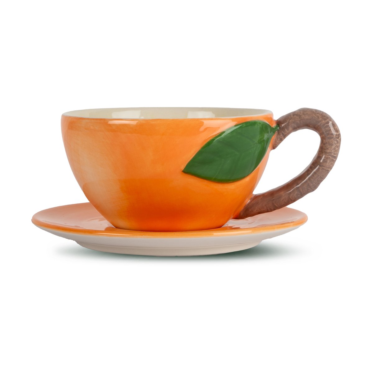 Byon Peach kopp med fat Oransje | Skandinavisk Design | Kaffekopper | Oransje