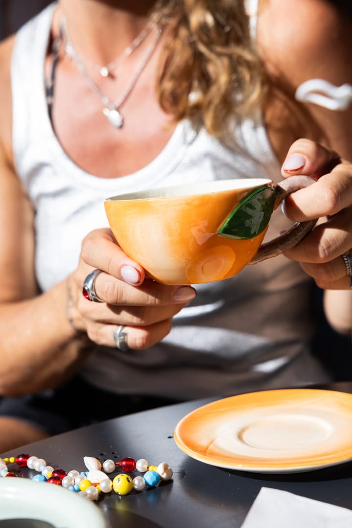 Peach kopp med fat, Oransje Byon