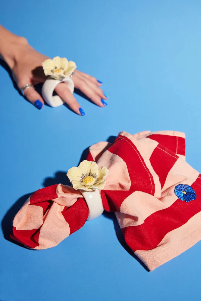 Poppy serviettring 2-pk, Beige Byon