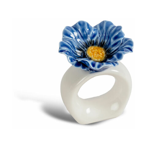 Byon Poppy serviettring 2-pk Blå-amber-rosa-grønn