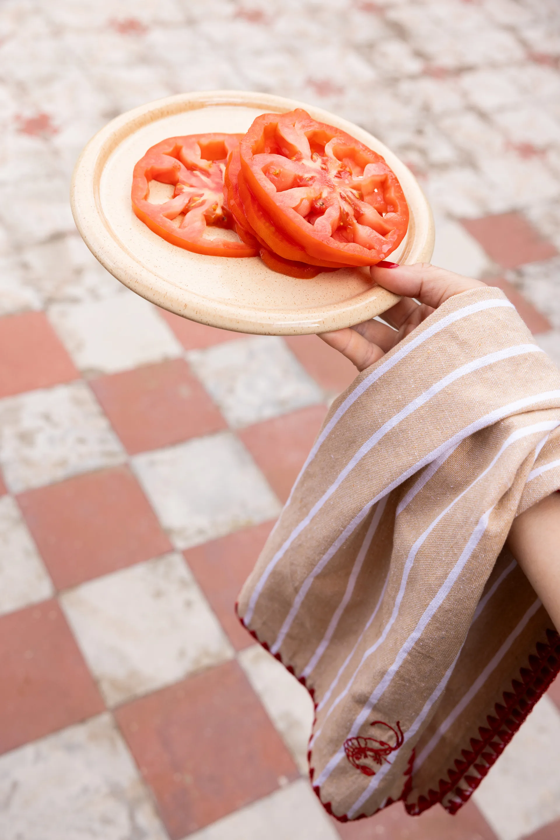 Porto asjett Ø21,5 cm, Beige Byon