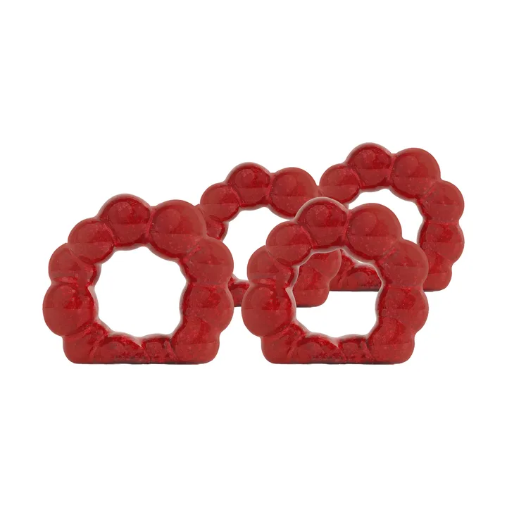 Porto serviettring 4-pk - Rød - Byon