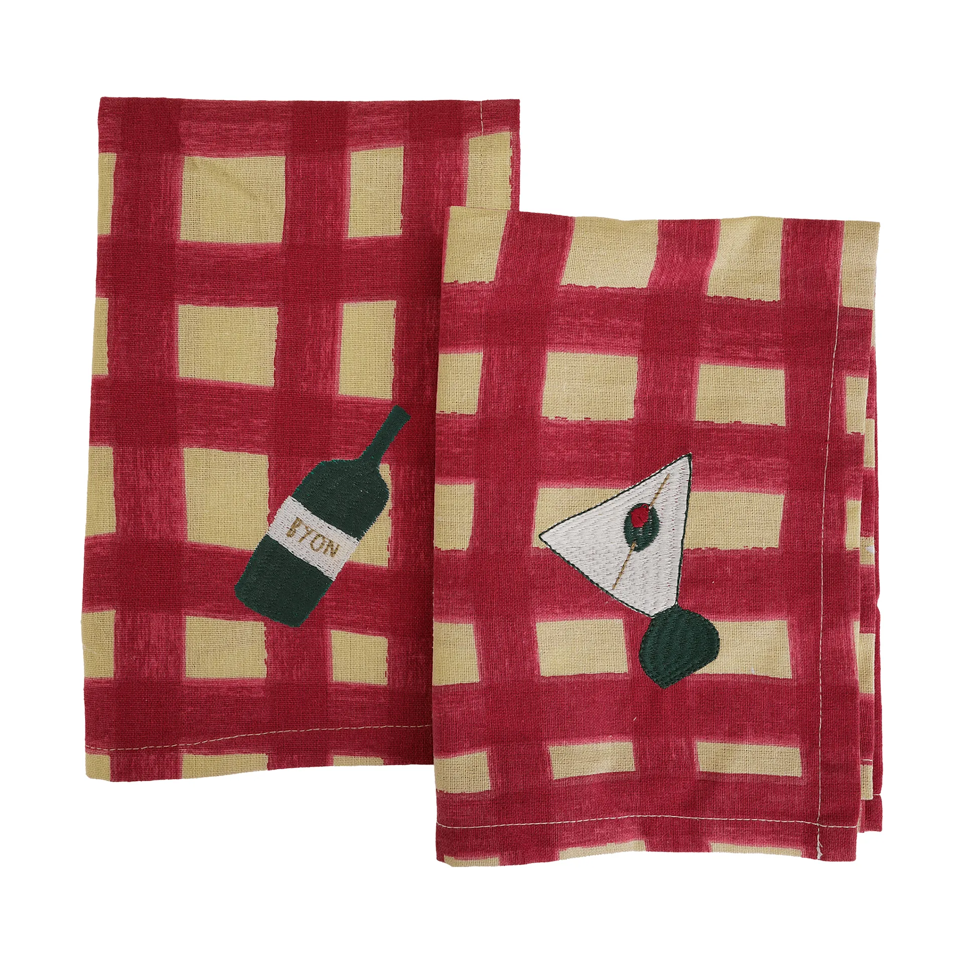 Sera serviett 2‑pakning, Rød, 45x45 cm Byon
