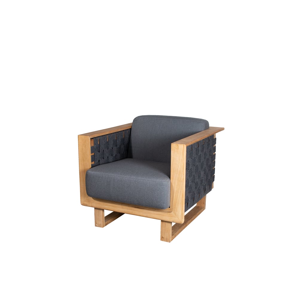 Bilde av Cane-line Angle Lounge lenestol Dark grey teak