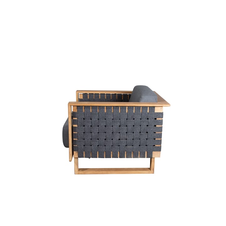 Angle Lounge lenestol, Dark grey, teak Cane-line