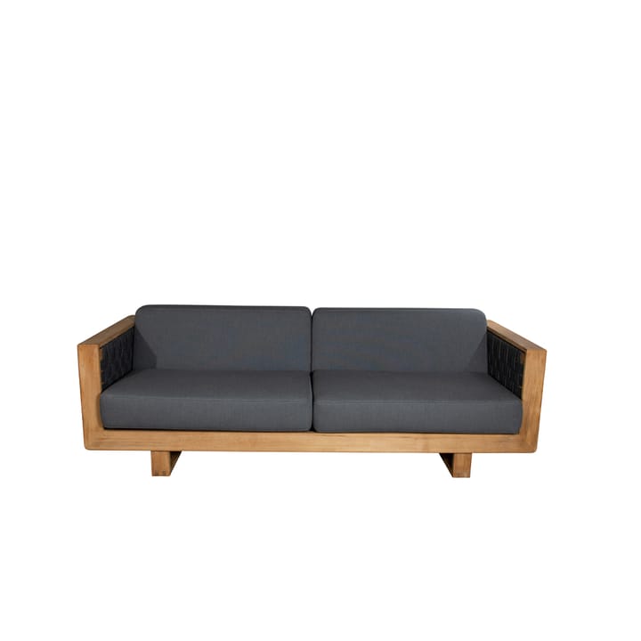 Angle Sofa 3-seter, Dark grey, teak Cane-line
