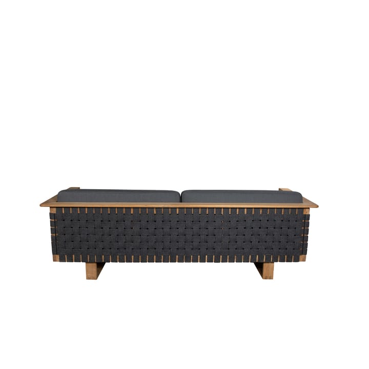 Angle Sofa 3-seter, Dark grey, teak Cane-line
