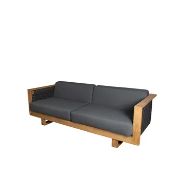 Angle Sofa 3-seter - Dark grey, teak - Cane-line