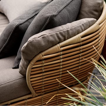 Basket Lounge lenestol - Graphite grey, inkl. gråe puter - Cane-line