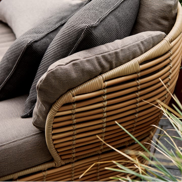 Basket Lounge lenestol - Graphite grey, inkl. gråe puter - Cane-line
