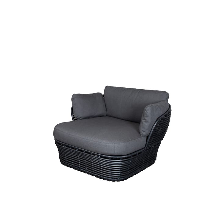 Basket Lounge lenestol - Graphite grey, inkl. gråe puter - Cane-line