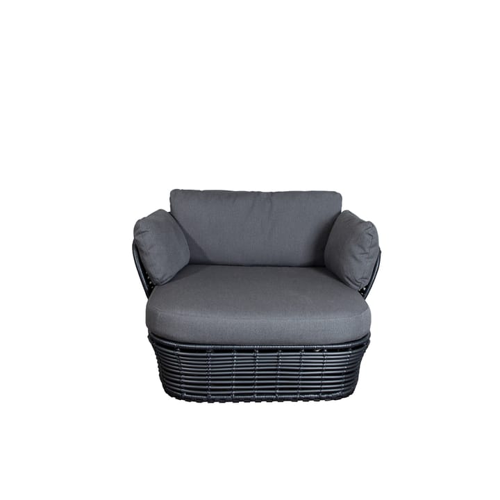 Basket Lounge lenestol, Graphite grey, inkl. gråe puter Cane-line
