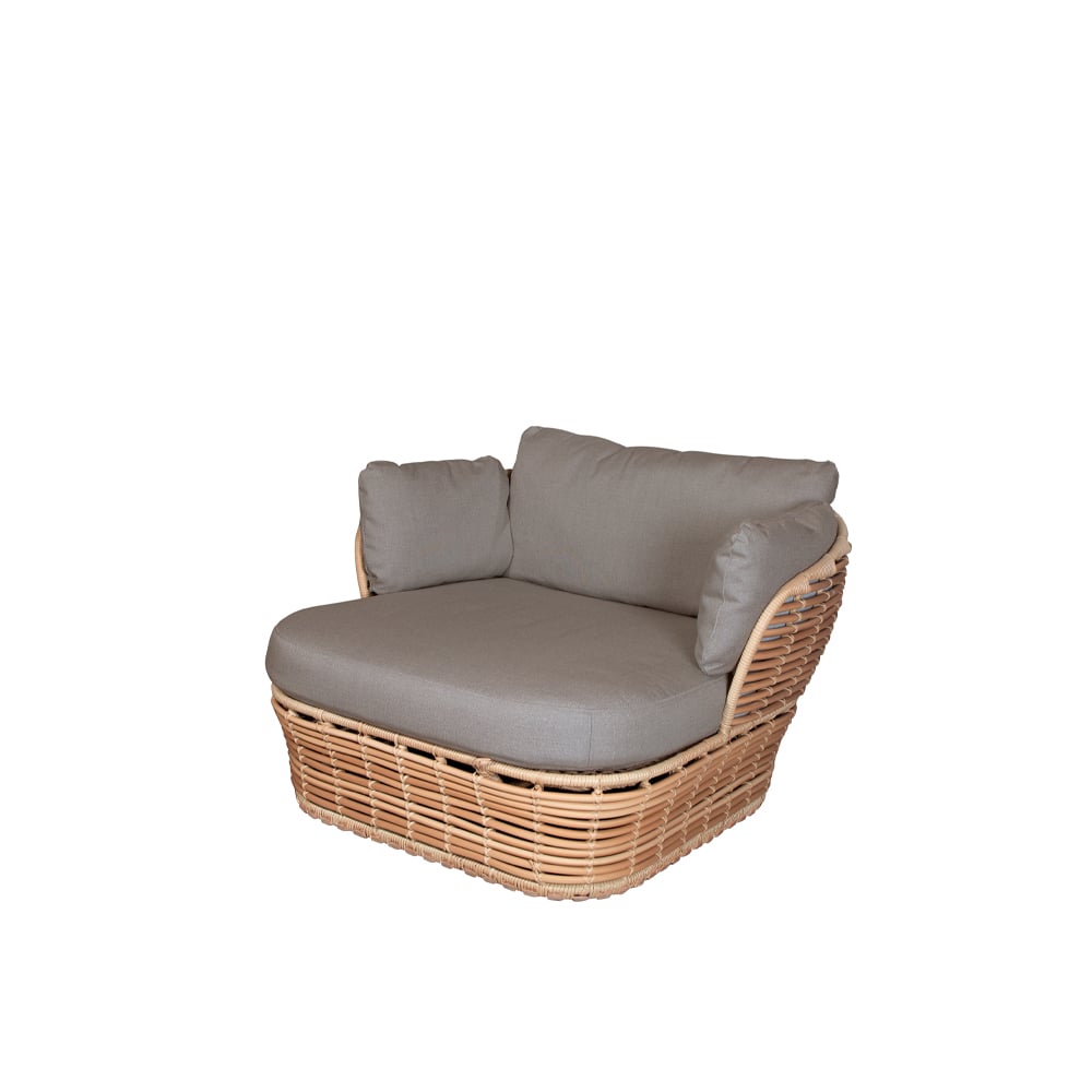 Bilde av Cane-line Basket Lounge lenestol Natural inkl. taupe puter