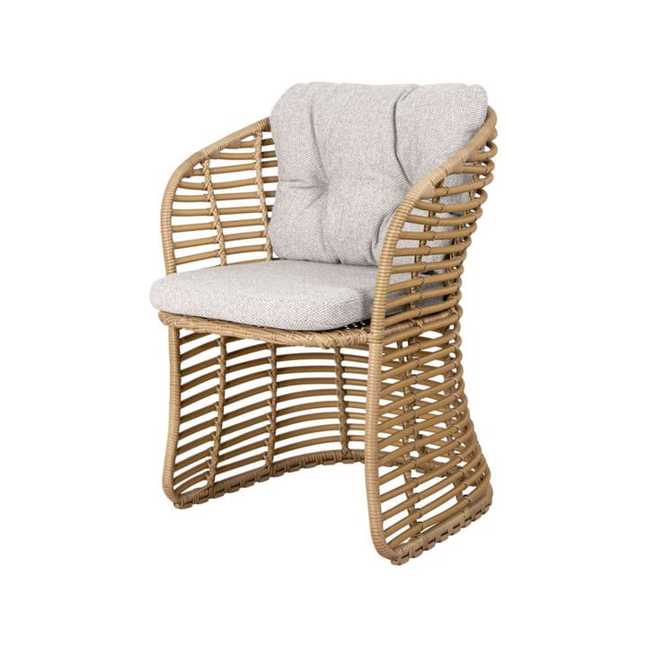 Basket stol med pute - Cane-Line wove light grey - Cane-line