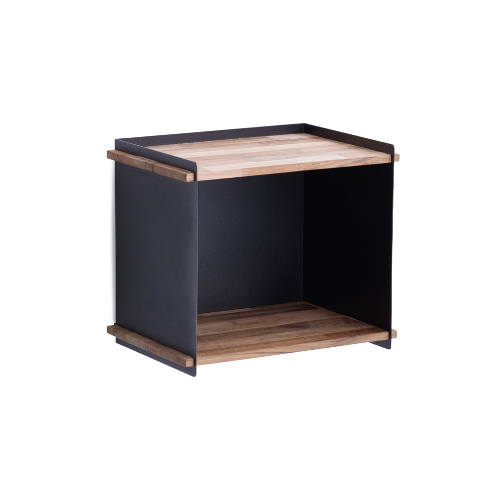 Cane-line Box Wall oppbevaring Lava grey, teak | Skandinavisk Design | Grå