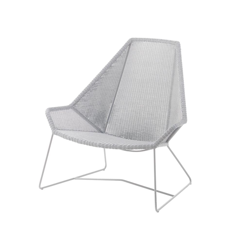 Bilde av Cane-line Breeze loungestol høy rygg weave White grey