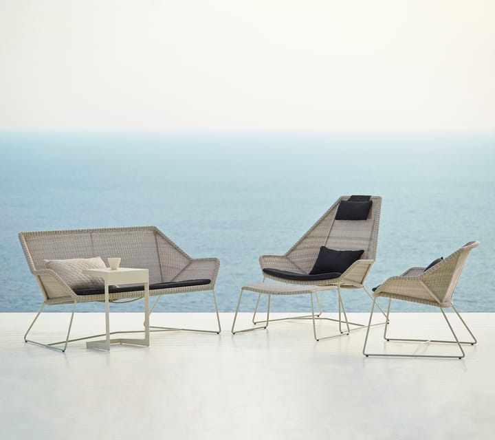 Breeze Loungestol putesett, høy rygg, Cane-line Natté black Cane-line