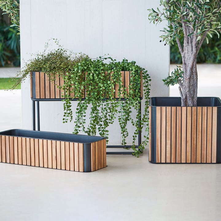 Combine plantekasse - Teak, lava grey - Cane-line