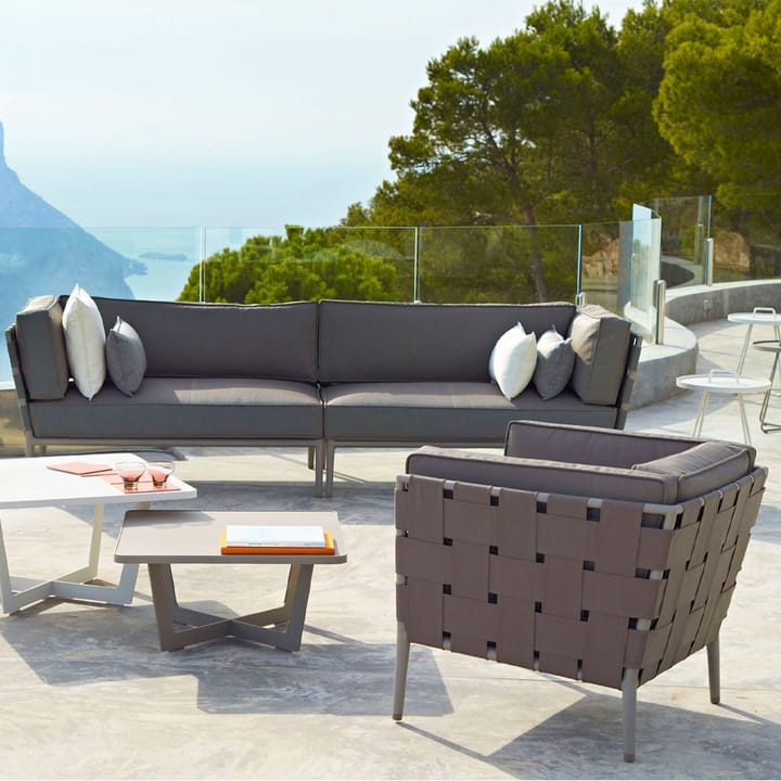 Conic Loungestol, Light grey, inkl. puter Cane-line