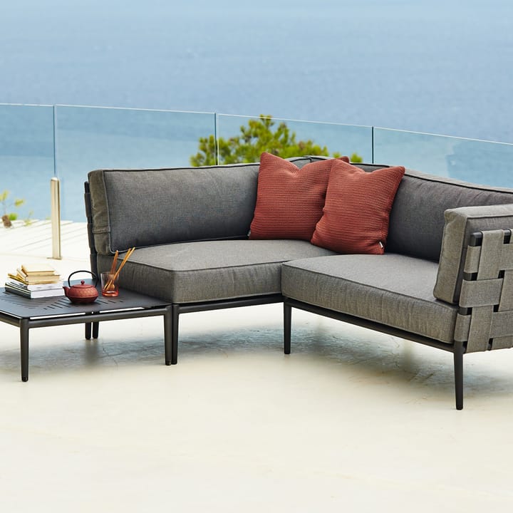 Conic modulsofa, Cane-Line airtouch grey, venstre, inkl. puter Cane-line