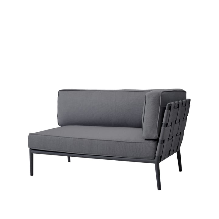 Conic modulsofa, Cane-Line airtouch grey, venstre, inkl. puter Cane-line