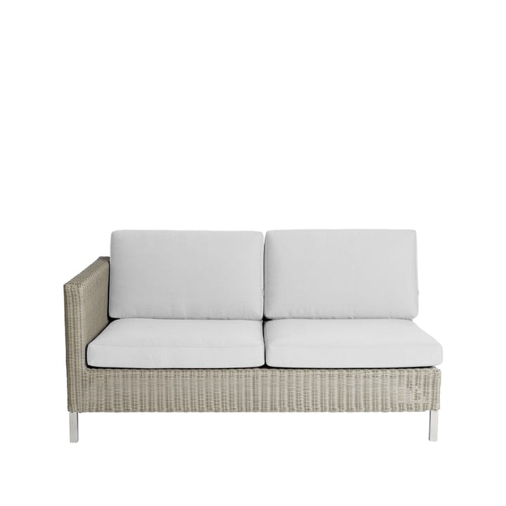 Connect modulsofa - 2-seter taupe, høyre, hvite puter - Cane-line