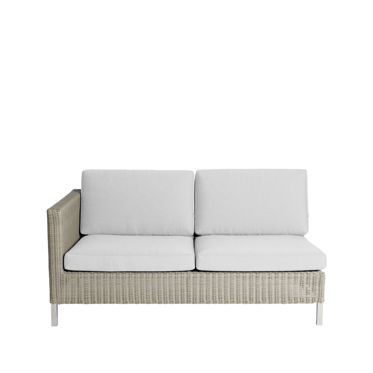 Cane-line Connect modulsofa 2-seter taupe, hyre, hvite puter