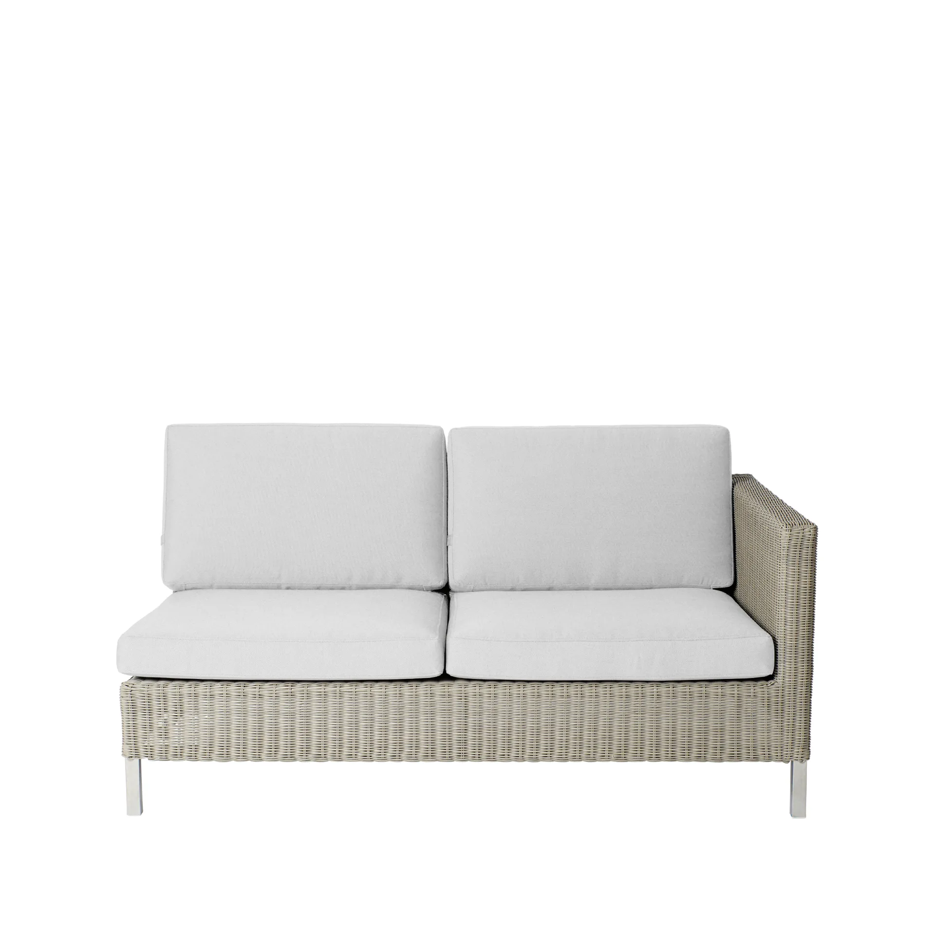 Connect modulsofa, 2-seter taupe, venstre, hvite puter Cane-line