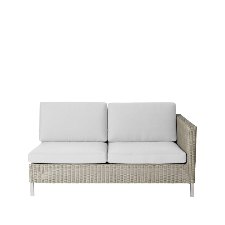 Connect modulsofa - 2-seter taupe, venstre, hvite puter - Cane-line