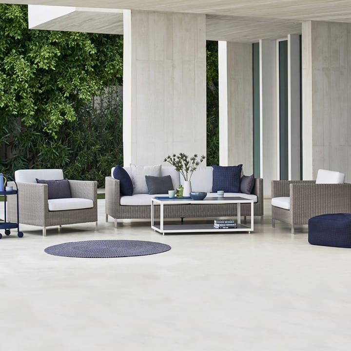 Connect sofa 3-seter, Taupe, putesett Cane-Line Natté white Cane-line