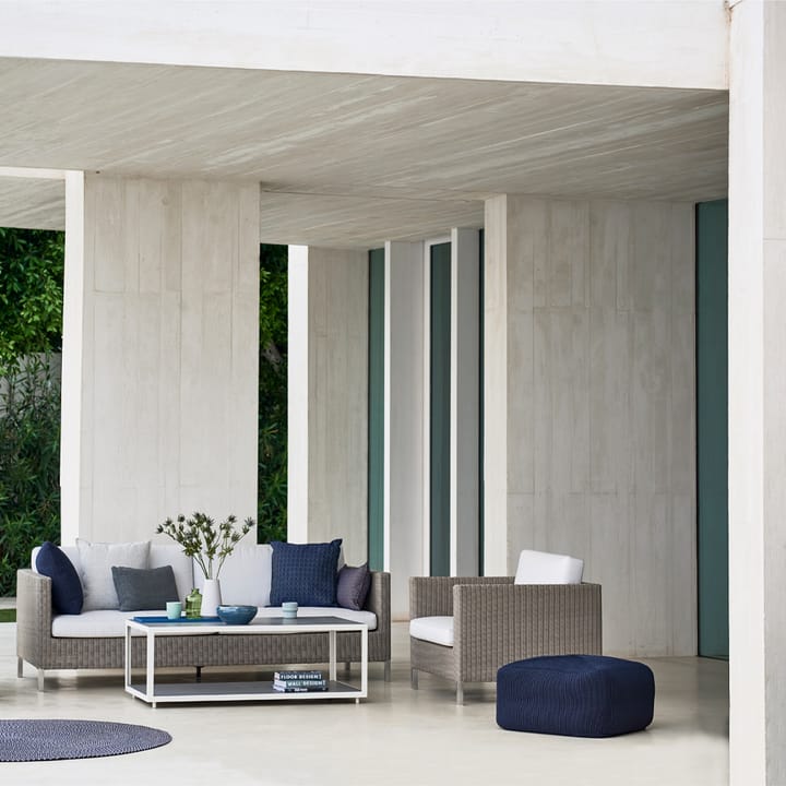 Connect sofa 3-seter, Taupe, putesett Cane-Line Natté white Cane-line