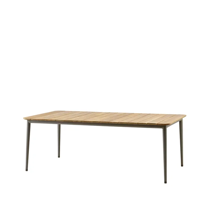 Core spisebord teak 210x90x74 cm - Taupe stativ - Cane-line
