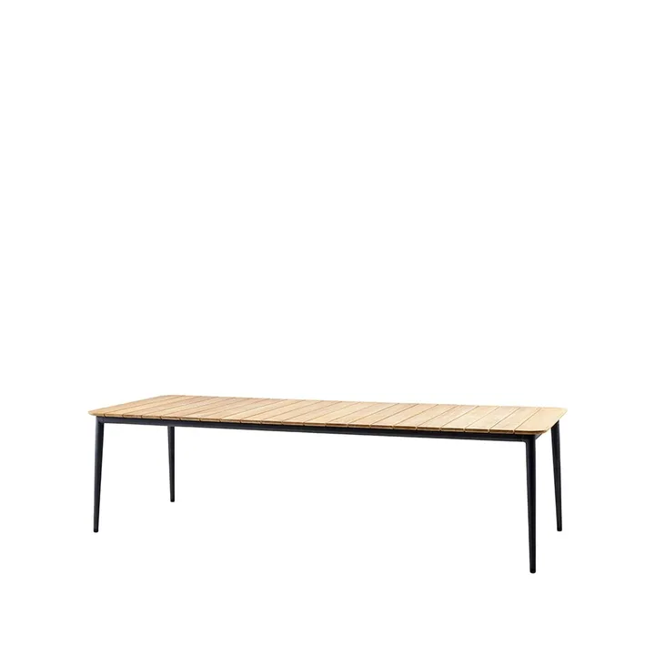 Core spisebord teak 274x90x74 cm - Lava grey stativ - Cane-line