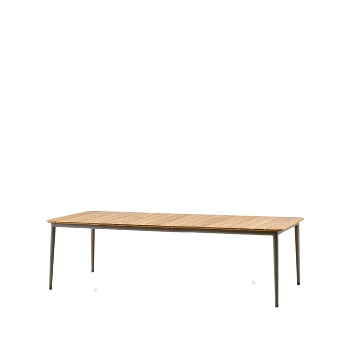 Core spisebord teak 274x90x74 cm - Taupe stativ - Cane-line