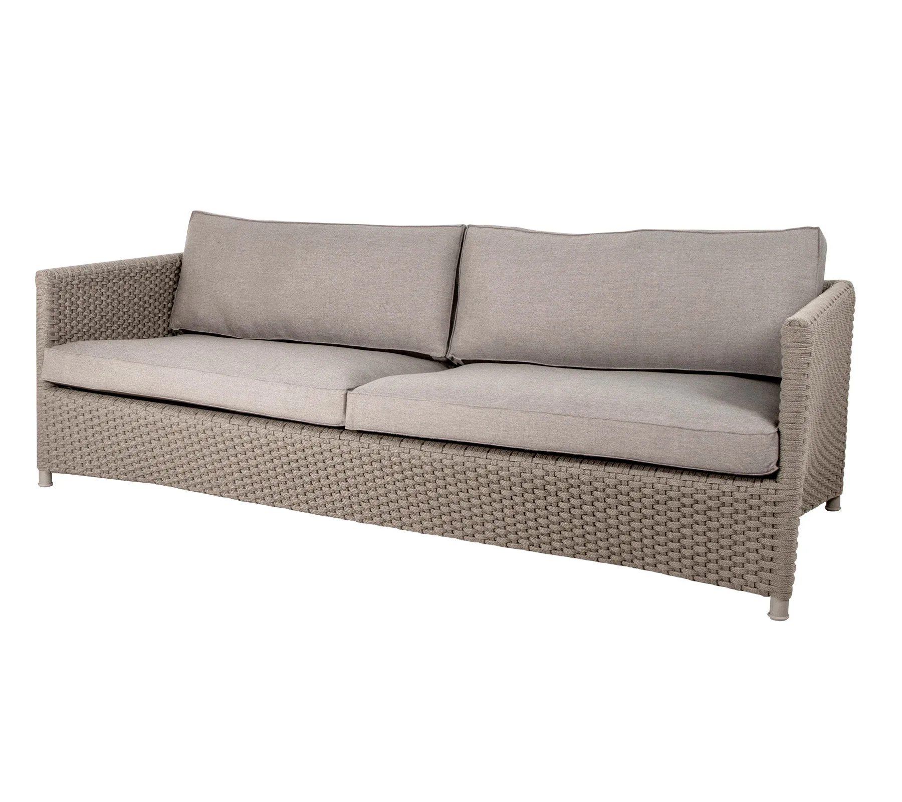 Diamond sofa 3-seter soft rope, Cane-Line Natté taupe Cane-line