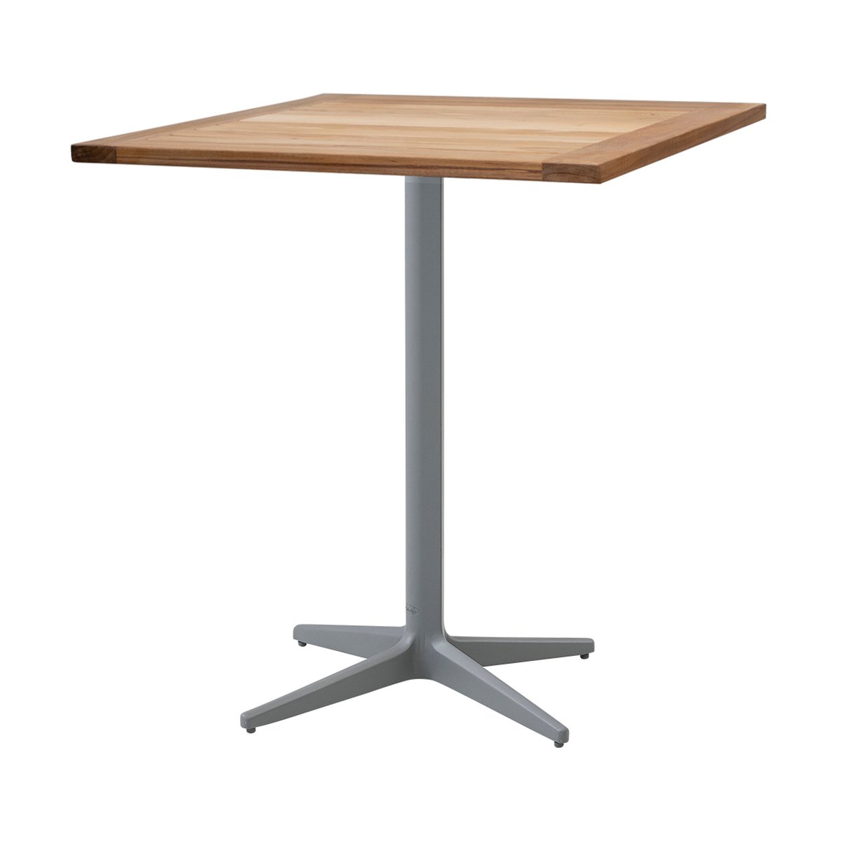 Cane-line Drop kafébord teak 72x72 cm Lysegrått stativ