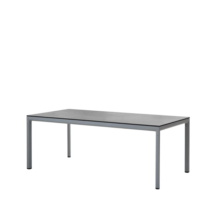 Drop spisebord, Fossil svart-lysgrå aluminiumstativ 100x200cm Cane-line