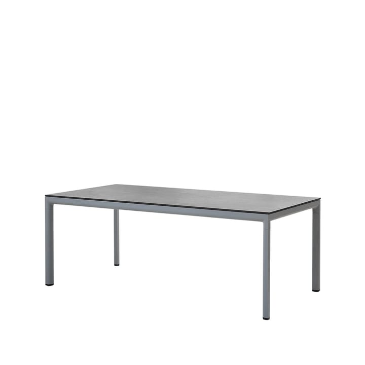 Drop spisebord - Fossil svart-lysgrå aluminiumstativ 100x200cm - Cane-line