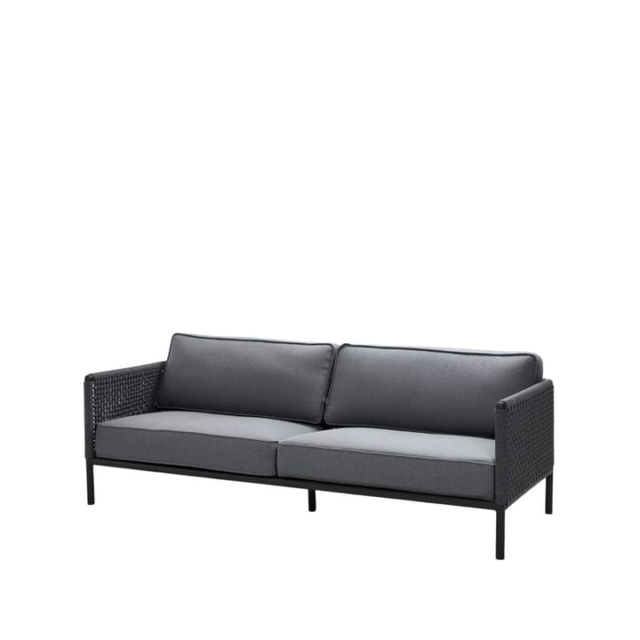 Encore 3-seters sofa - Cane-Line airtouch lava grey/dark grey - Cane-line