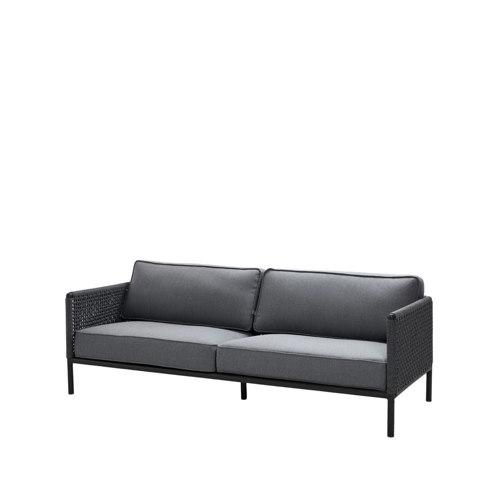 Cane-line Encore 3-seters sofa Cane-Line airtouch lava grey/dark grey