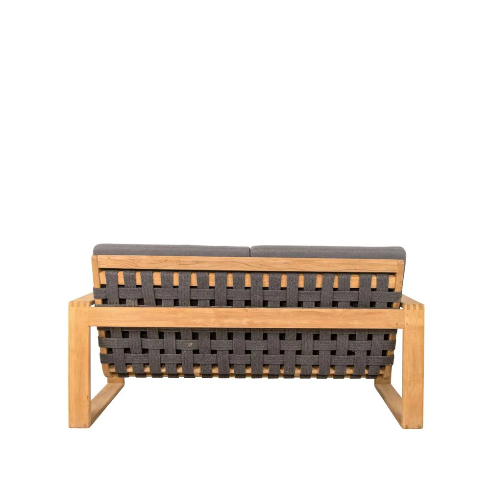 Endless Soft 2-seters sofa teak, Cane-Line AirTouch grey Cane-line