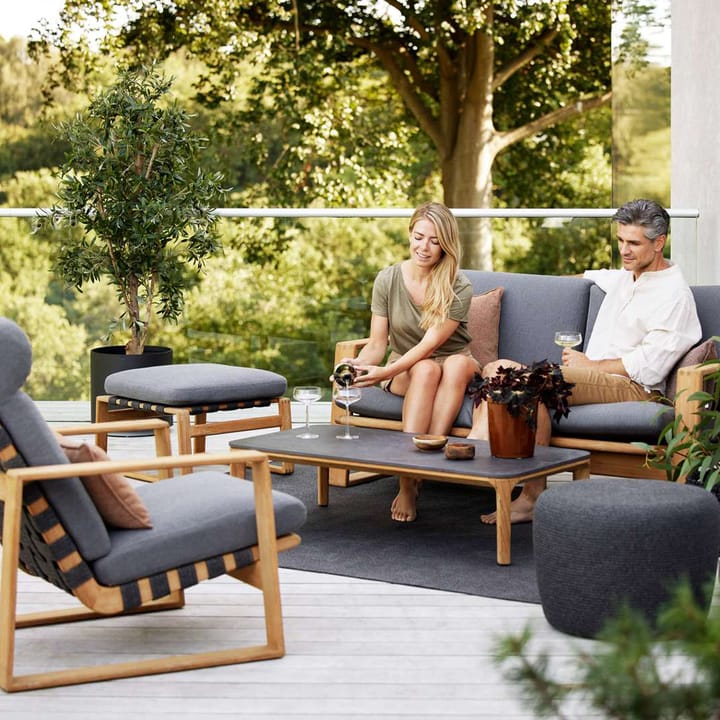 Endless Soft Highback lenestol, Cane-Line airtouch grå, teak Cane-line