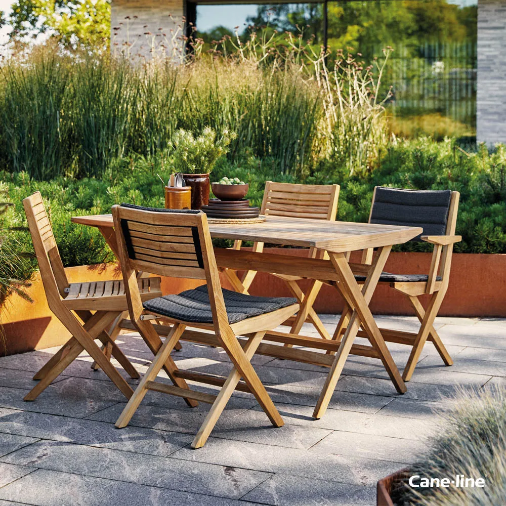 Flip klappbord 140x80x72,5 cm, Teak Cane-line