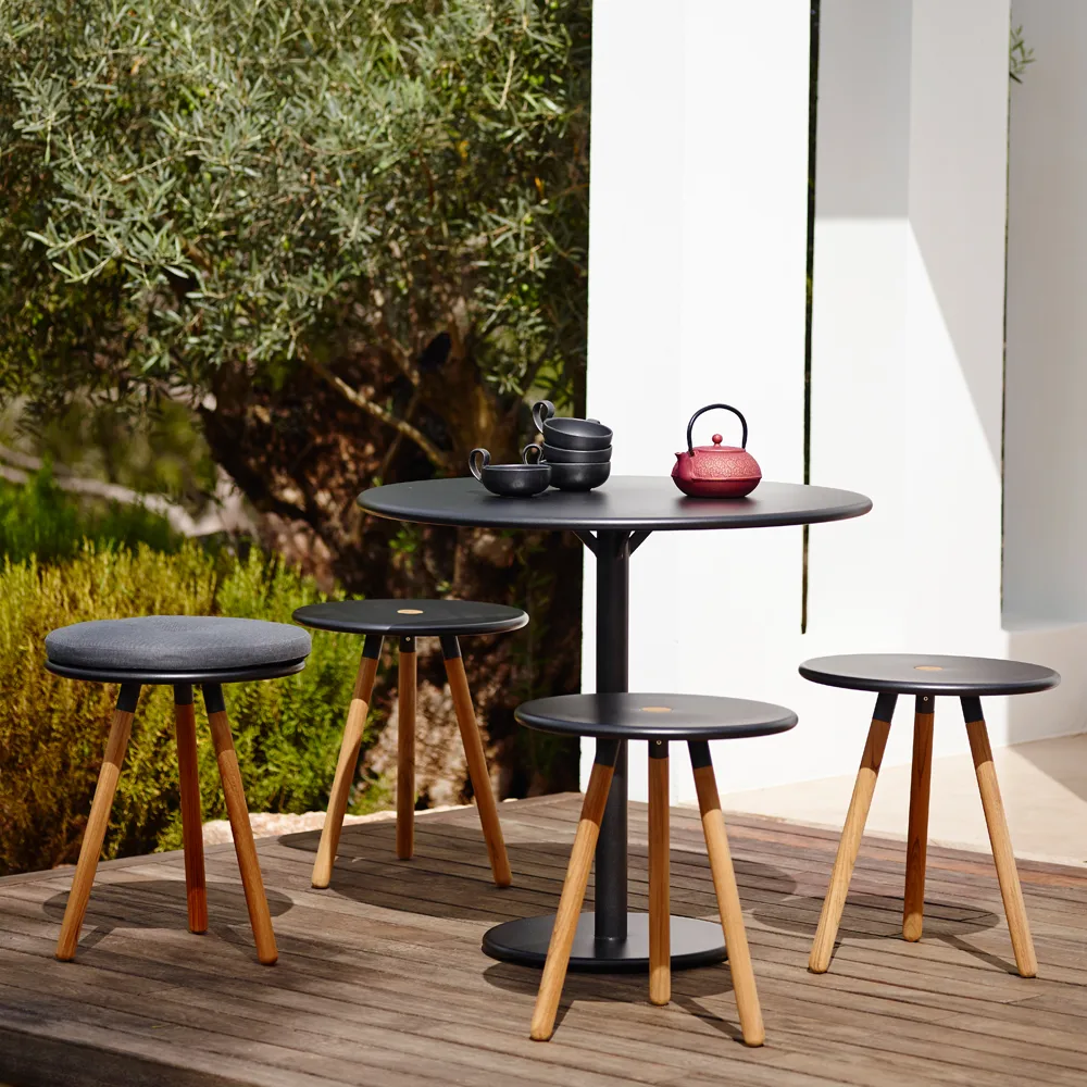 Go kafébord Ø80 cm, Light grey-white Cane-line