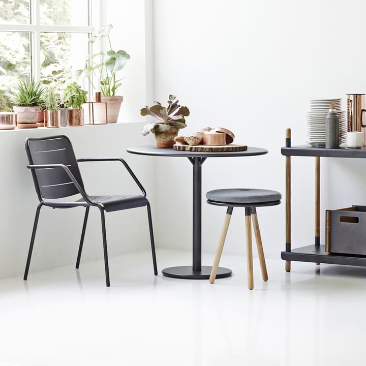 Go kafébord Ø80 cm, White-lava grey Cane-line