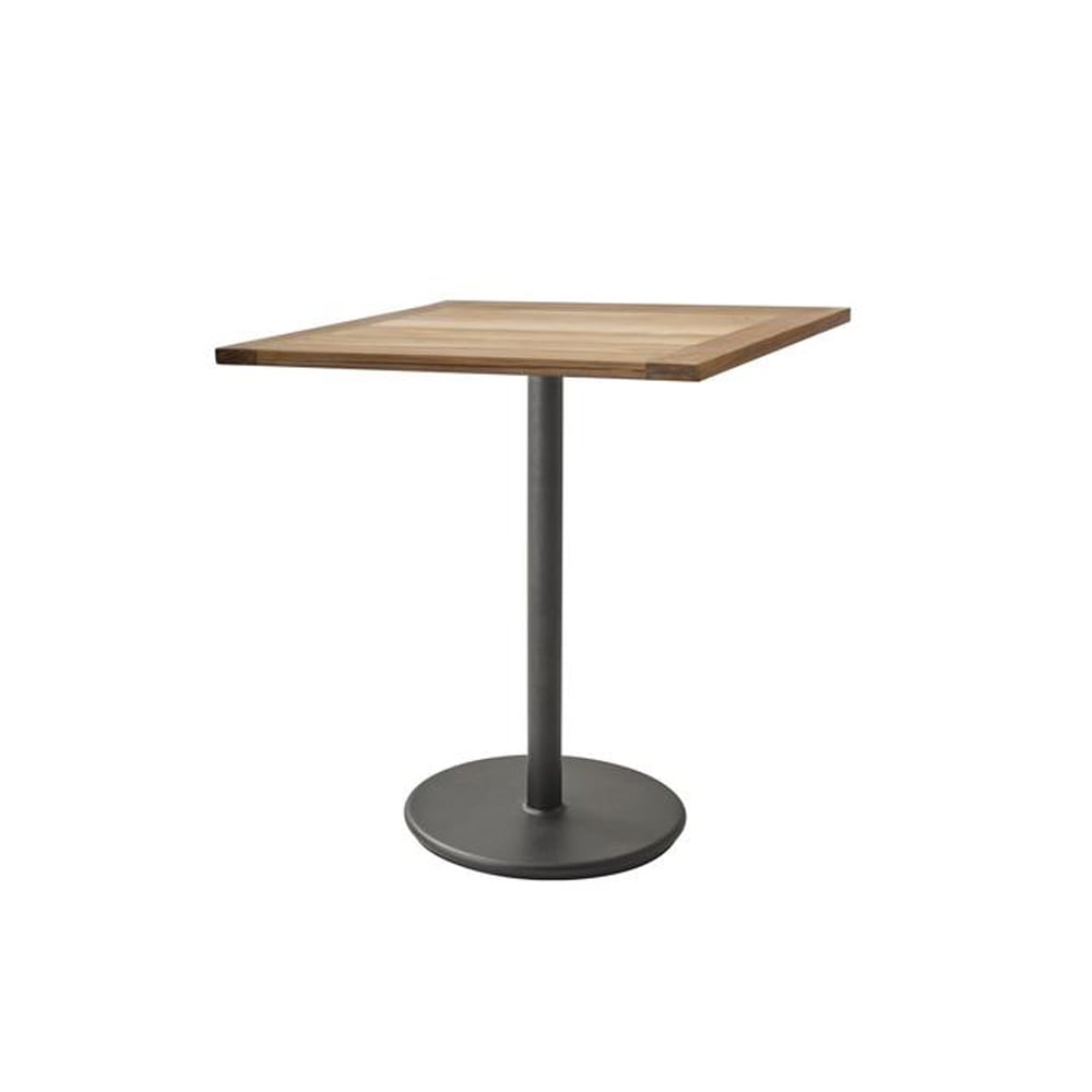 Cane-line Go kafébord teak 72x72 cm Lava grey stativ