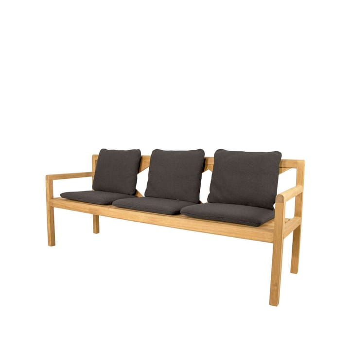 Grace 3-seters benk - Dark grey, teak - Cane-line