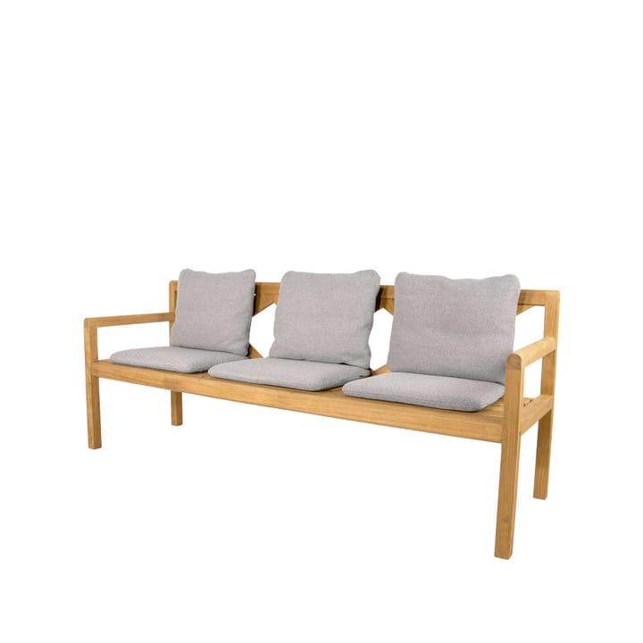 Grace 3-seters benk - Light grey, teak - Cane-line