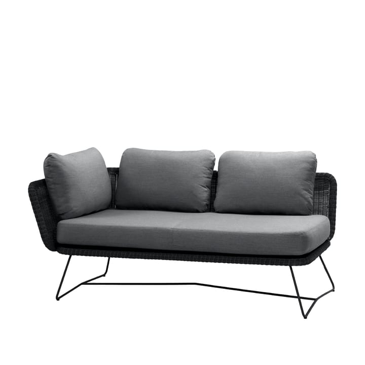 Horizon modulsofa - Cane-Line Natté grey, høyre, svart stativ - Cane-line