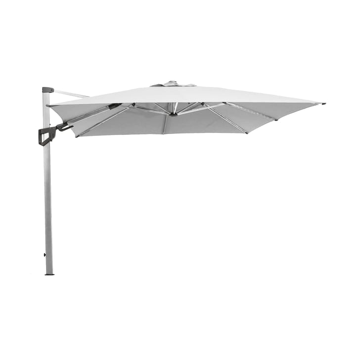 Hyde Luxe Tilt parasoll 300x300 cm - Dusty white, sølveloksert stativ - Cane-line